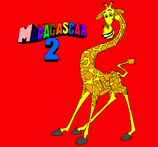 Dibujo Madagascar 2 Melman pintado por guapota