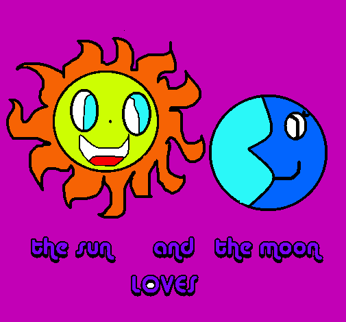 Dibujo Sol y luna pintado por nayua