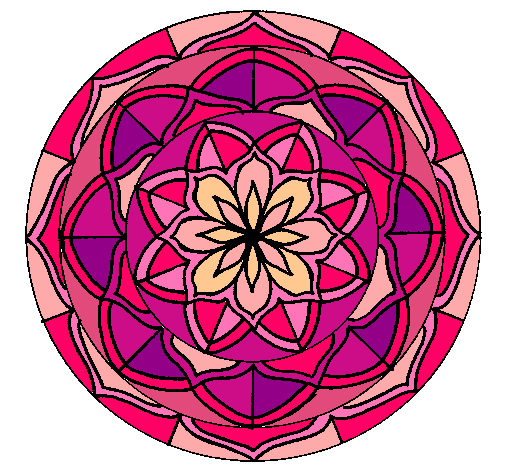 Dibujo Mandala 6 pintado por cataamonse