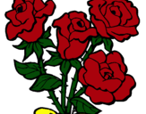 Dibujo Ramo de rosas pintado por Davix