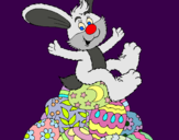 Dibujo Conejo de Pascua pintado por cosetina