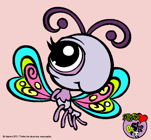 Dibujo Mariposa Littlest Pet Shop 2 pintado por rocio2001