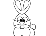 Dibujo Conejo corazón pintado por titis23