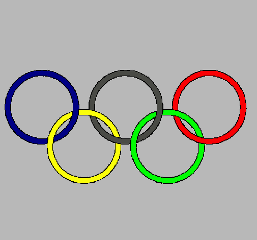 Dibujo Anillas de los juegos olimpícos pintado por Tovar