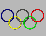 Dibujo Anillas de los juegos olimpícos pintado por Tovar