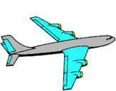 Dibujo Avión pintado por cele02