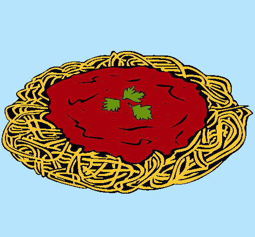 Dibujo Espaguetis con queso pintado por Jessica--F
