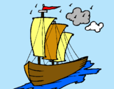 Dibujo Barco velero pintado por patrusky