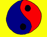 Dibujo Yin yang pintado por crisley