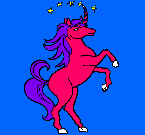 Dibujo Unicornio pintado por miralda