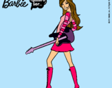 Dibujo Barbie la rockera pintado por Jessica--F