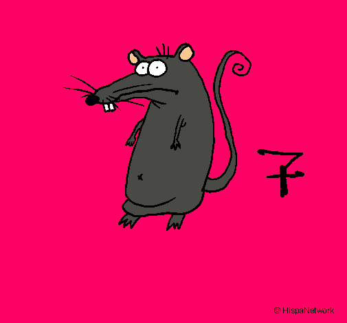 Dibujo Rata pintado por santiaggo