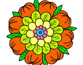 Dibujo Mandala floral pintado por dddddddddd