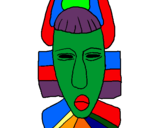 Dibujo Máscara africana pintado por MASCARAS