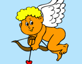 Dibujo Cupido pintado por eln