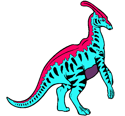 Dibujo Parasaurolofus con rayas pintado por scarleth2