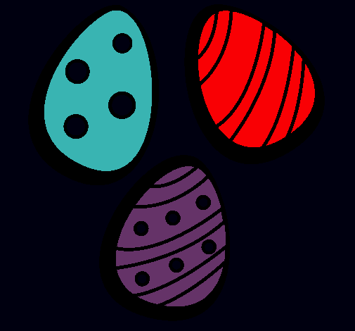 Dibujo Huevos de pascua IV pintado por mariojiso