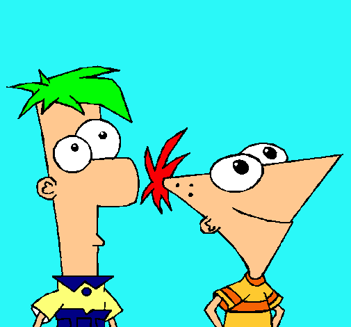 Dibujo Phineas y Ferb pintado por juanito2