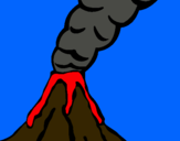 Dibujo Volcán pintado por hernande