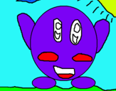Dibujo Kirby pintado por nayua