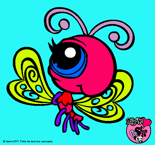 Dibujo Mariposa Littlest Pet Shop 2 pintado por skiper9