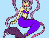 Dibujo Sirena con perlas pintado por adriloca_2