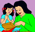 Dibujo Madre e hija pintado por imabelle1