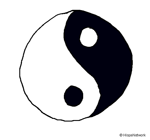 Dibujo Yin yang pintado por miralda