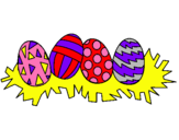 Dibujo Huevos de pascua III pintado por antuna