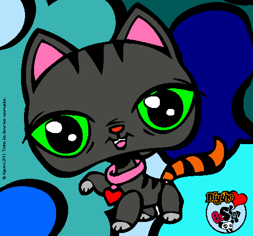 Dibujo Gatito Littlest Pet Shop pintado por Yoelini