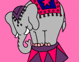 Dibujo Elefante actuando pintado por efelante