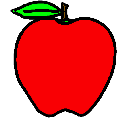 Dibujo manzana pintado por Yuppi