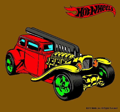 Dibujo Hot Wheels 6 pintado por Yoelini