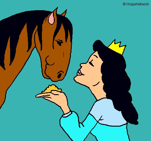 Dibujo Princesa y caballo pintado por PrincessSS