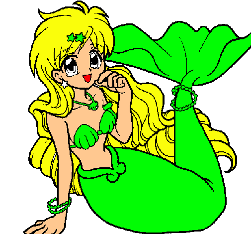 Dibujo Sirena pintado por yeniff