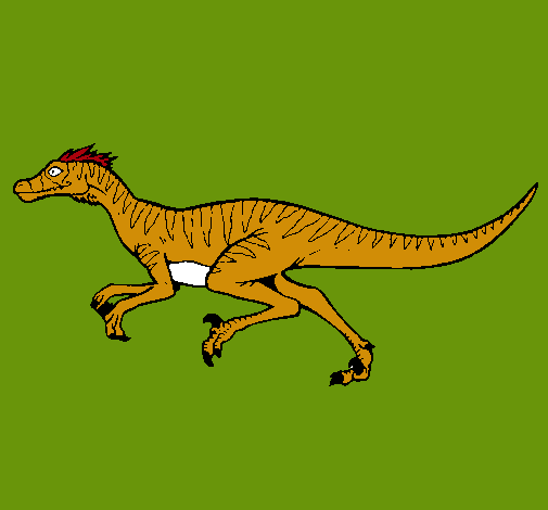 Dibujo Velociraptor pintado por Osbaldo