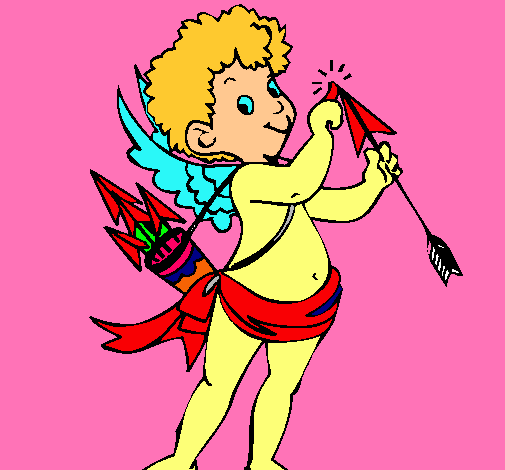 Dibujo Cupido pintado por jesiecapis