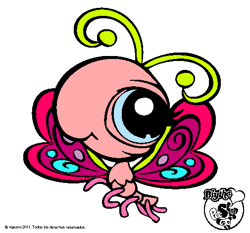 Dibujo Mariposa Littlest Pet Shop pintado por Angelapang