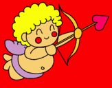 Dibujo Cupido pintado por nuria4