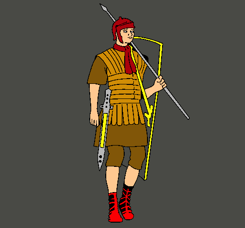 Dibujo Soldado romano pintado por gabe