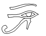 Dibujo Ojo Horus pintado por iu9u99i