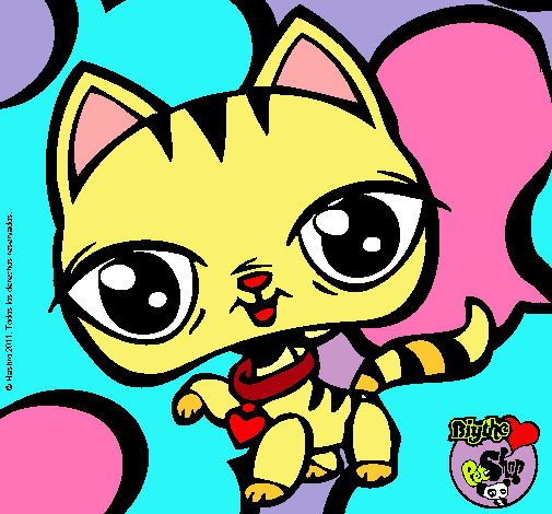 Dibujo Gatito Littlest Pet Shop pintado por rocio2001