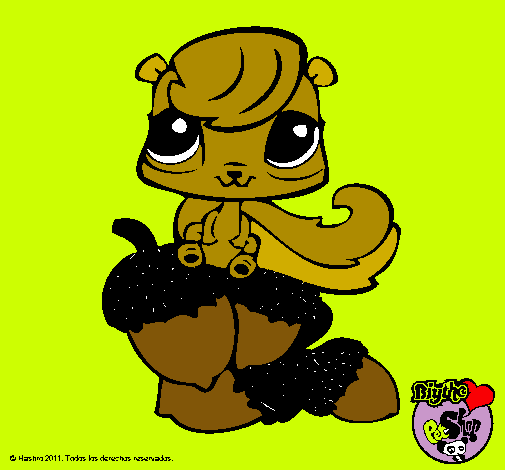 Dibujo Ardilla Littlest Pet Shop pintado por rocio2001