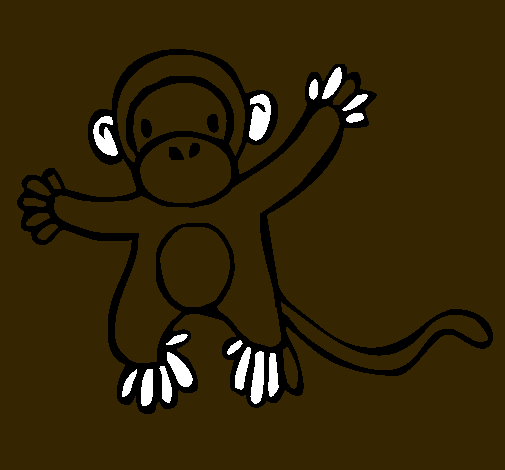 Dibujo Mono pintado por agen86_pna