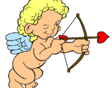 Dibujo Cupido apuntando con la flecha pintado por jose2406