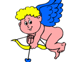 Dibujo Cupido pintado por estrada