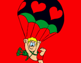 Dibujo Cupido en paracaídas pintado por 060744