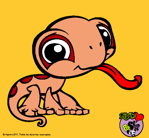 Dibujo Lagarto Littlest Pet Shop pintado por rocio2001