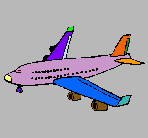 Dibujo Avión de pasajeros pintado por hectorguer