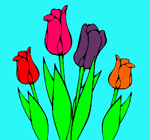 Dibujo Tulipanes pintado por maire